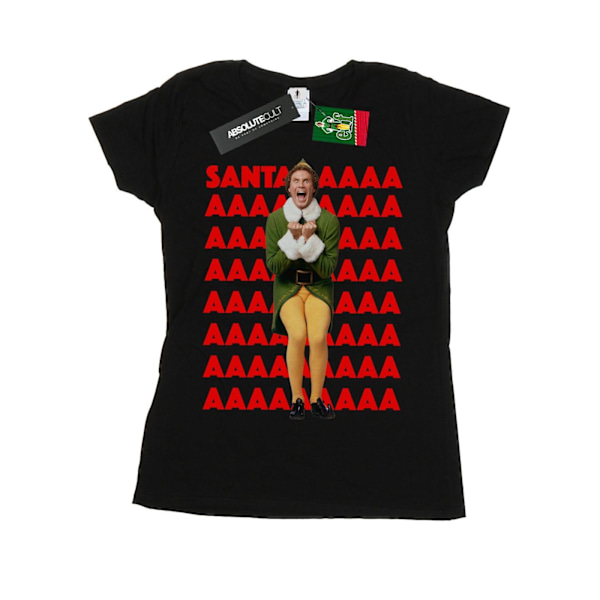Elf Dam/Damer Buddy Santa Scream Bomull T-shirt M Svart Black M
