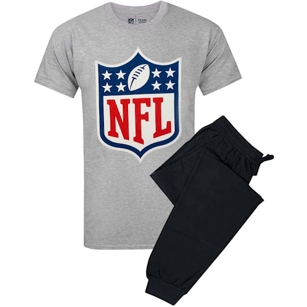 NFL Herr Logo Lång Pyjamas Set S Grå/Svart/Blå Grey/Black/Blue S