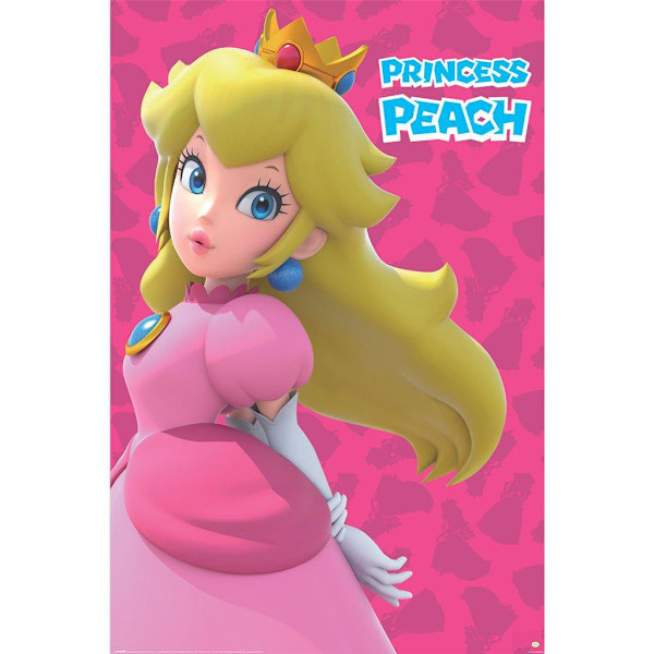 Nintendo Maxi Princess Peach Poster 91,5cm x 0,12cm x 61cm Rosa Pink 91.5cm x 0.12cm x 61cm