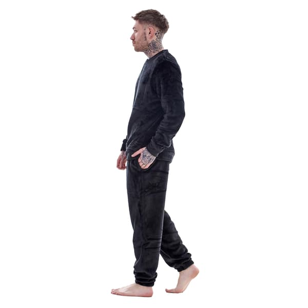 Keanu Fleece Pyjamas Set Herr Lång M Svart Black M