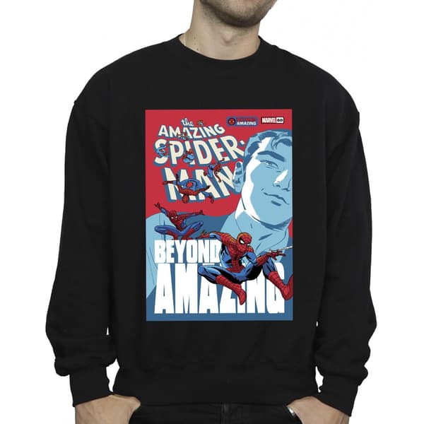 Marvel Herr Spider-Man Beyond Amazing Cover Sweatshirt S Svart Black S