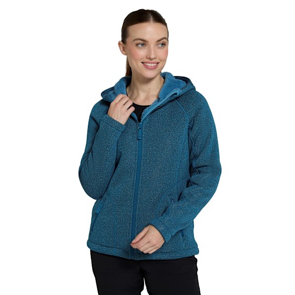 Mountain Warehouse Dam/Kvinnor Nevis Fodrad med Fuskpäls, Full Dragkedja Dark Teal 10 UK