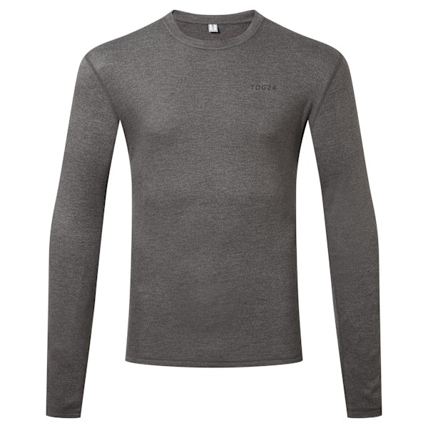 TOG24 Herr Cashmere Touch Crew Neck Termisk Topp L Mörkgrå Mar Dark Grey Marl L