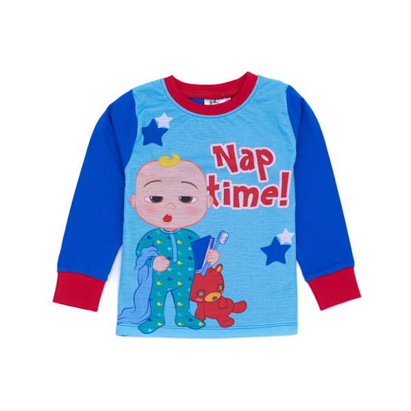 Cocomelon Pojkar Nap Time Långärmad Pyjamas Set 12-18 Månader Blå Blue/Red 12-18 Months