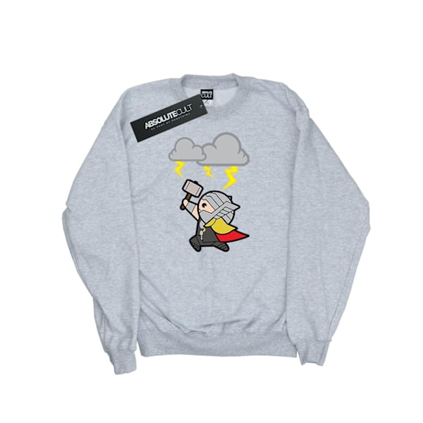 Marvel Womens/Ladies Kawaii Thor God Of Thunder Sweatshirt M He Heather Grey M