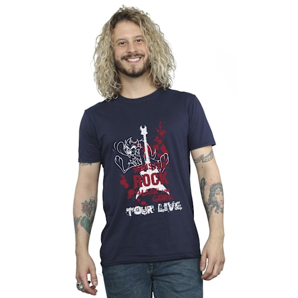 Looney Tunes Herr Taz Monster Rock T-shirt M Marinblå Navy Blue M