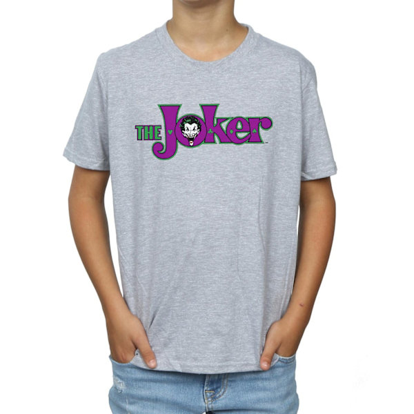 DC Comics Boys The Joker Text Logo T-Shirt 5-6 år Sports Grey Sports Grey 5-6 Years