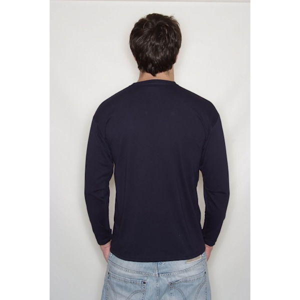 Fruit of the Loom Herr Iconic 150 Klassisk Långärmad T-shirt Deep Navy XL