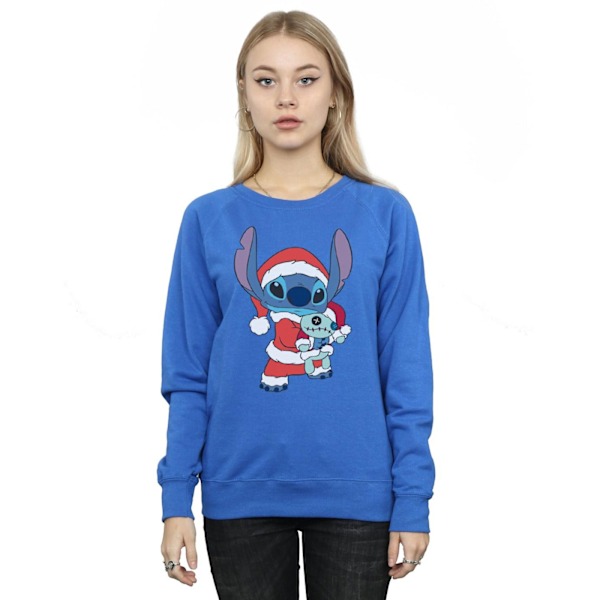 Disney Dam/Kvinnor Lilo Och Stitch Stitch Jultröja Royal Blue XXL