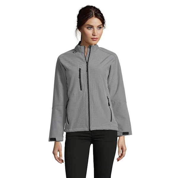 SOLS Dam/Dam Roxy Soft Shell Jacka (Andningsbar, Vindtät Och Vattenavvisande) Grey Marl L