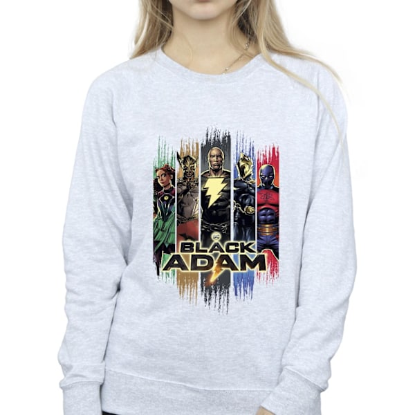 DC Comics Dam/Dam Black Adam JSA Komplett Grupptröja Sports Grey M