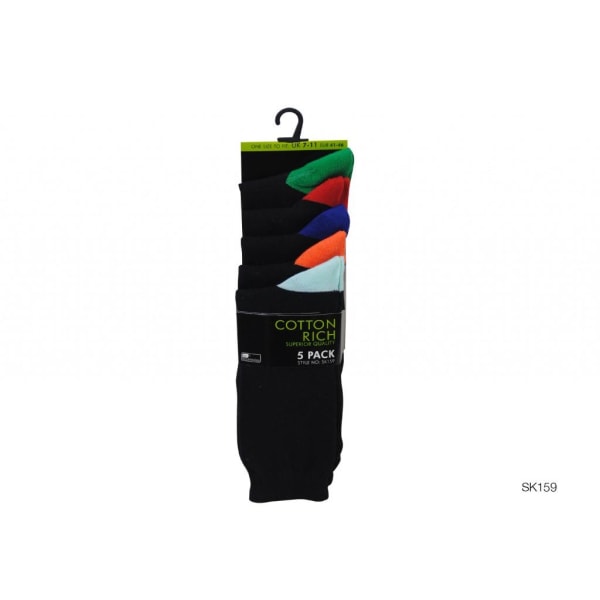 RJM Kontraststrumpor för män (paket med 5) One Size Flerfärgad Multicoloured One Size