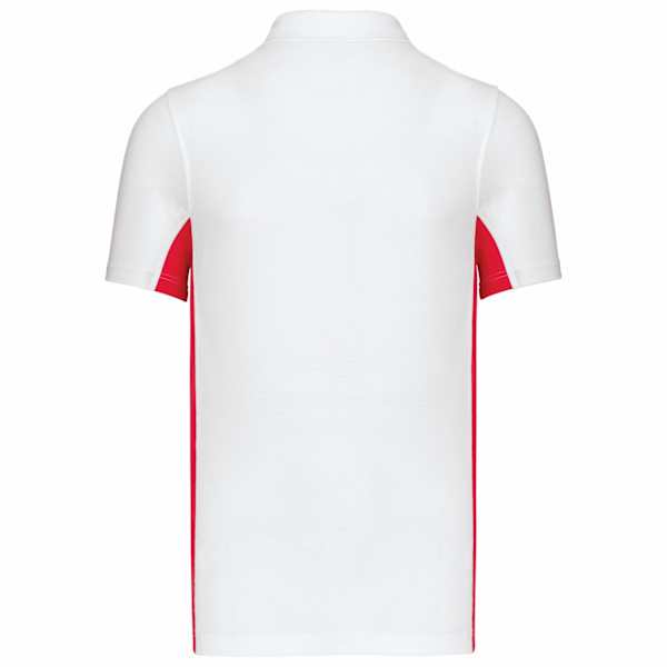 Kariban Herr Flag Polycotton Pique Poloshirt XL Vit/Röd White/Red XL
