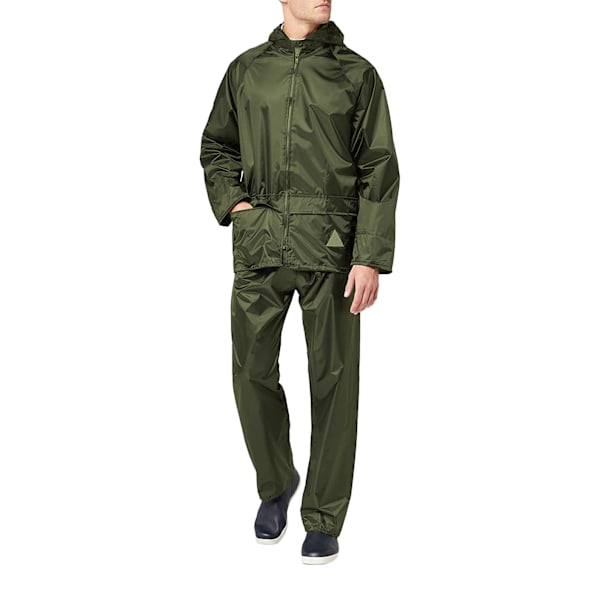 Result Herr tungt vattentätt regnställ (jacka och byxor Olive XL