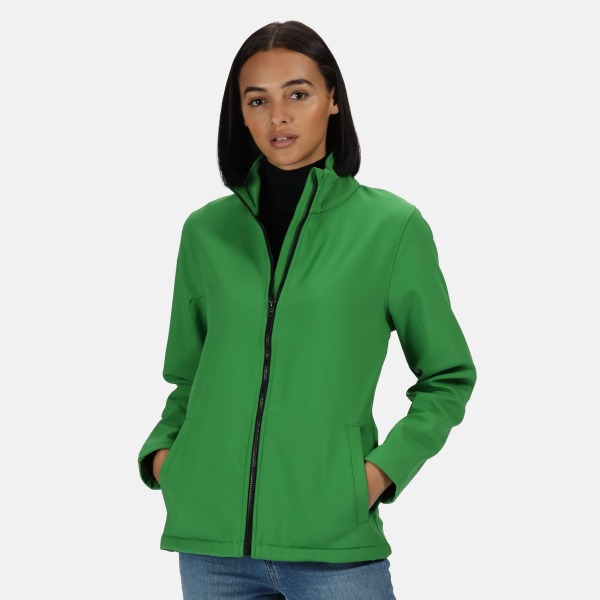 Regatta Womens/Ladies Ablaze Printable Soft Shell Jacket 16 UK Extreme Green/Black 16 UK