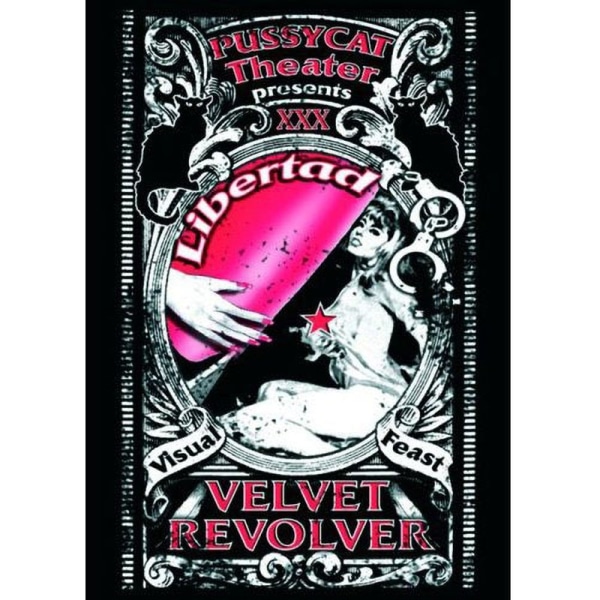 Velvet Revolver Libertad Vykort One Size Svart/Vit/Rosa Black/White/Pink One Size