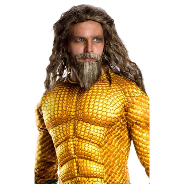 Aquaman Deluxe-dräkt för män, standard, guld/grön Gold/Green Standard