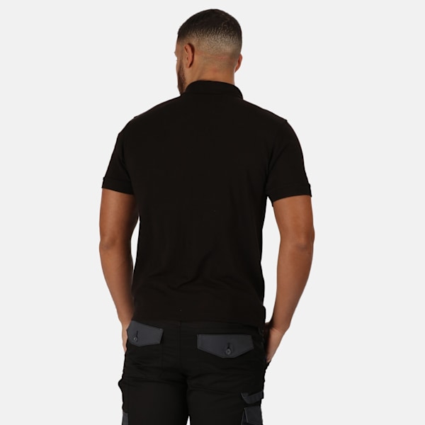 Regatta Professional Mens Classic 65/35 Kortärmad Poloskjorta Black XS