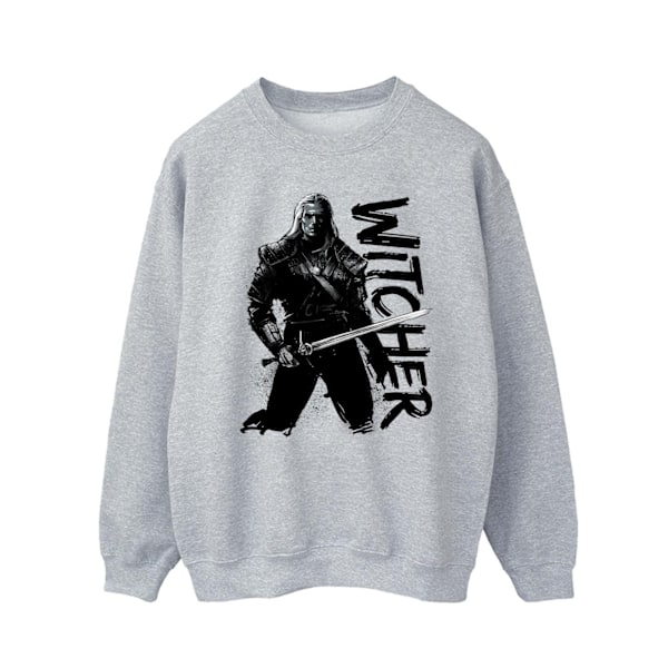 Netflix The Witcher Sketch Geralt Sweatshirt M Sports Grey för män Sports Grey M