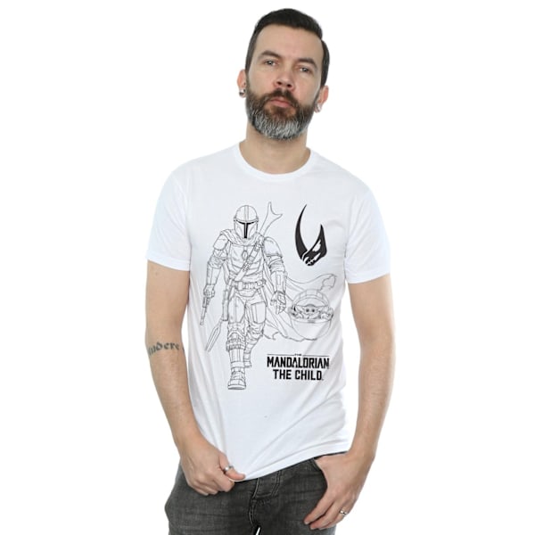 Star Wars Herr The Mandalorian Clan Of Two T-Shirt XL Vit White XL