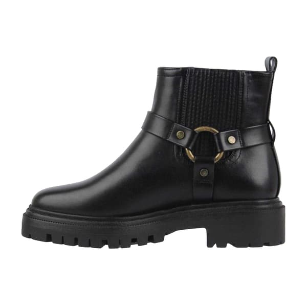 Jack Wills Dam/Dam Läder Blockklack Motorcykelstövlar 5 Black 5 UK