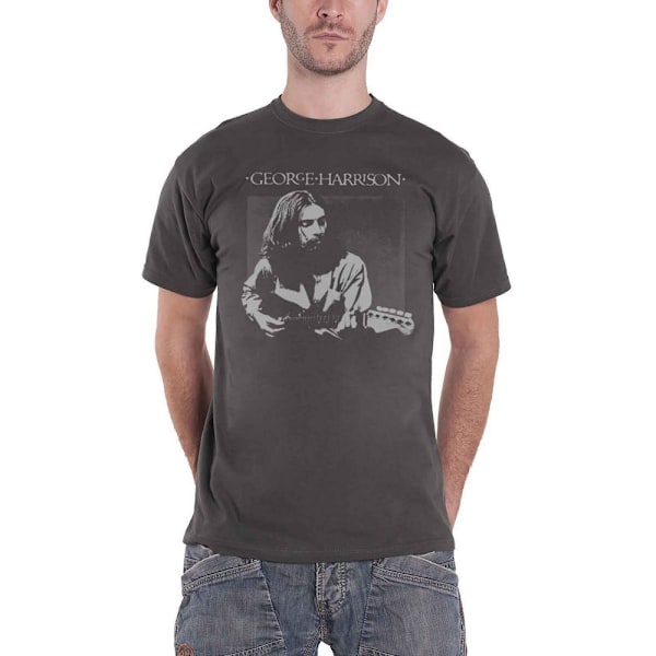 George Harrison Unisex Vuxen Porträtt Bomull T-shirt M Charcoal Charcoal Grey M