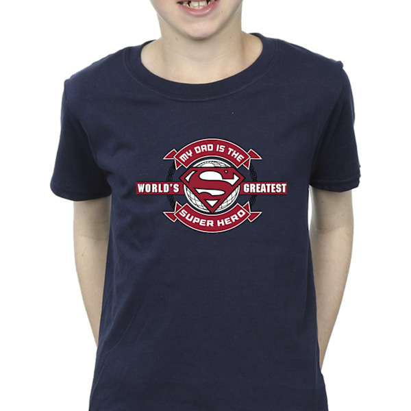 DC Comics Boys Superman Super Hero T-Shirt 9-11 år Marinblå Navy Blue 9-11 Years