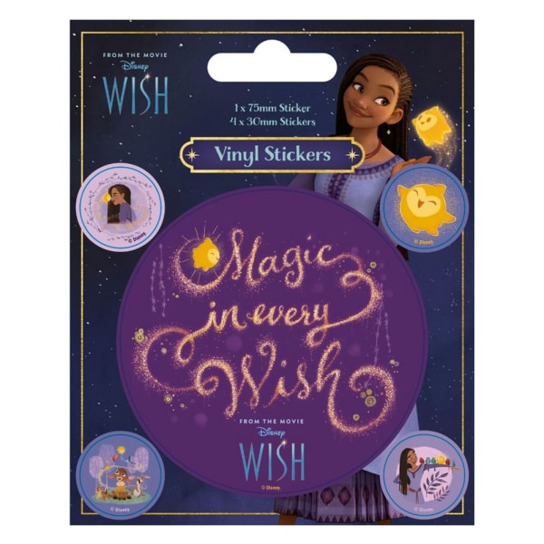 Wish Vinyl Stickers (Pack med 5) One Size Lila Purple One Size