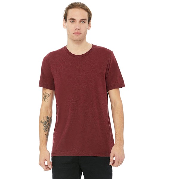 Canvas Herr Triblend Crew Neck Plain Kortärmad T-shirt XS Ca Cardinal Triblend XS