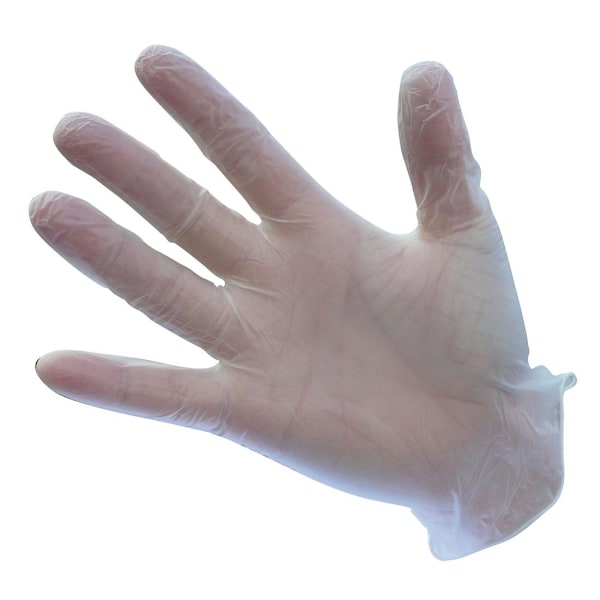 Portwest Unisex Vuxen Puderade Vinyl Engångshandskar (Förpackning med Clear M