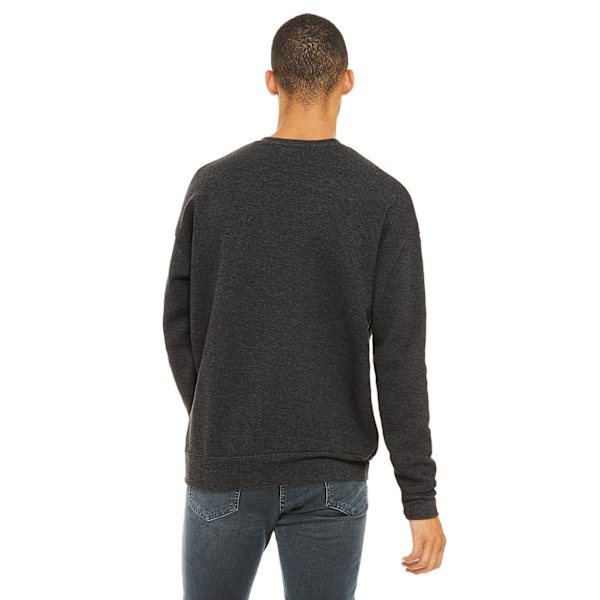 Bella + Canvas Unisex Drop Shoulder Sweatshirt L Mörk Grå Dark Grey Heather L