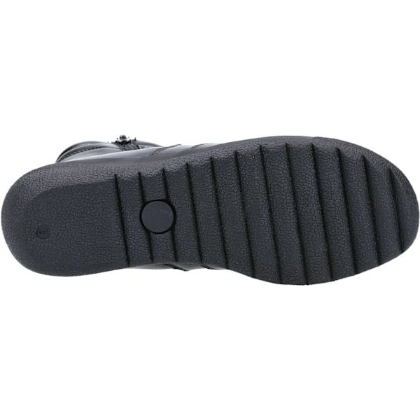 Fleet & Foster Dam/Damer Marocko Dubbel Dragkedja Läder Ankel Boots Black 5 UK