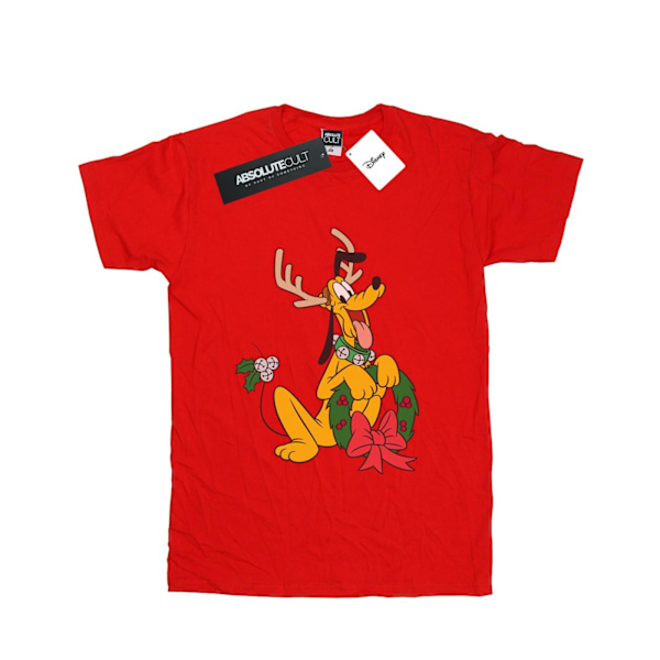 Disney Dam/Kvinnor Pluto Jul Ren Djur Bomull Pojkvän Red L