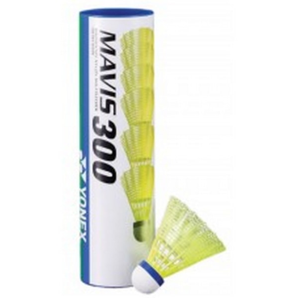 Yonex Mavis 300 Nylon Fjäderboll (paket med 12) One Size Vit/B White/Blue/Yellow One Size