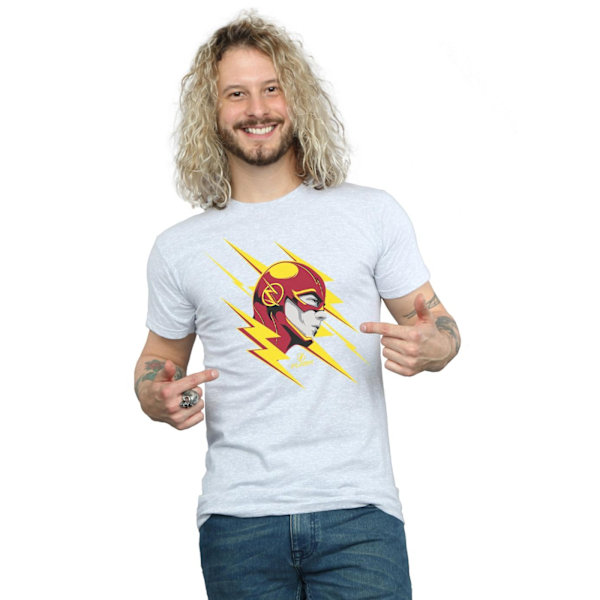 DC Comics Herr The Flash Lightning Portrait T-shirt XXL Sports Sports Grey XXL