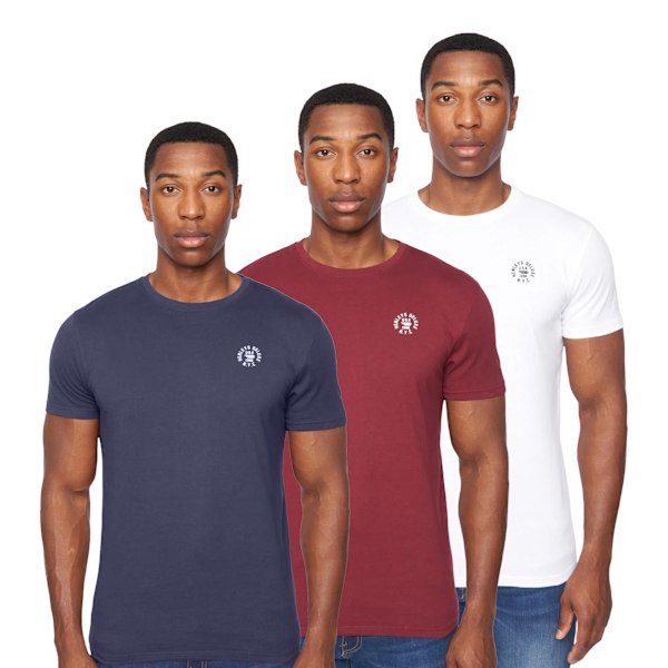 Henleys Calyer T-shirt för män (3-pack) L Flerfärgad Multicoloured L