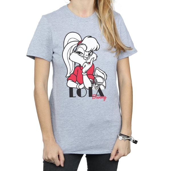 Looney Tunes Dam/Dam Klassisk Lola Bunny Boyfriend T-shirt Sports Grey S