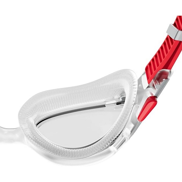 Speedo Biofuse simglasögon för män, en storlek, röd/silver/genomskinlig Red/Silver/Clear One Size