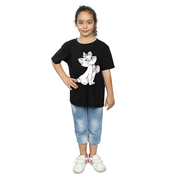 The Aristocats Girls Marie Bomull T-shirt 7-8 år Svart Black 7-8 Years