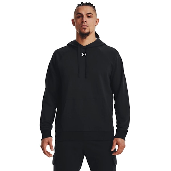 Under Armour Unisex Adult Rival Fleece Hoodie M Svart/Vit Black/White M