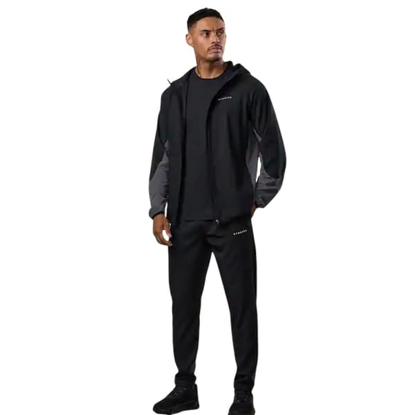 Gym King Herr Hooded Raglan Windbreaker S Svart/Grafit Black/Graphite S