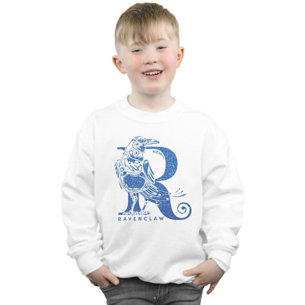 Harry Potter Pojkar Ravenclaw Glitter Sweatshirt 7-8 År Vit White 7-8 Years