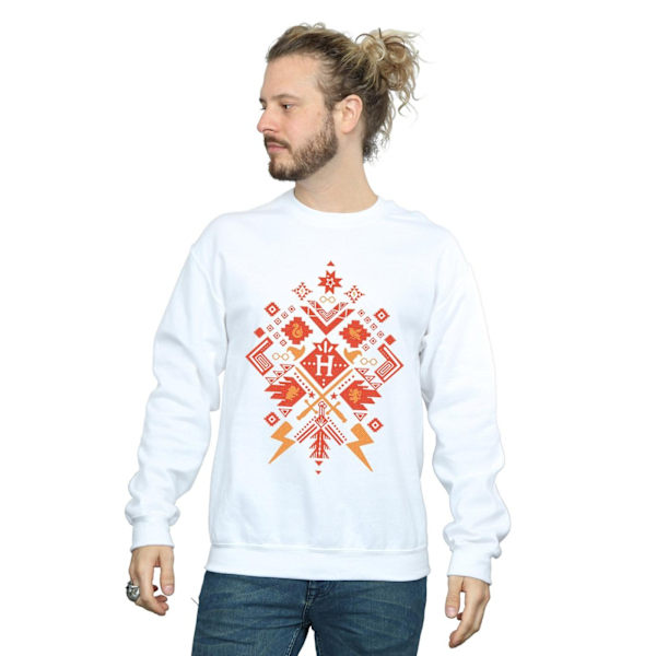 Harry Potter Jul Fair Isle Sweatshirt M Vit White M