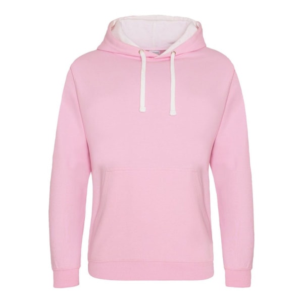 Awdis Varsity Hooded Sweatshirt / Hoodie XL Baby Pink/Arctic Wh Baby Pink/Arctic White XL