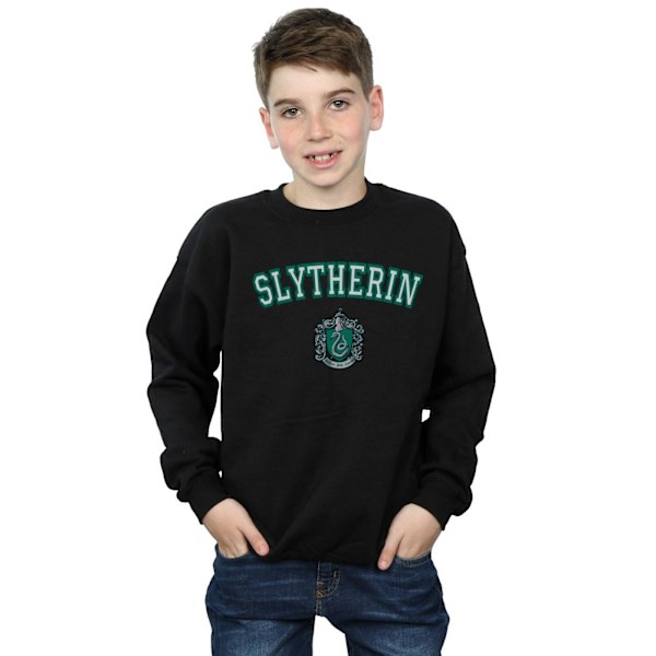 Harry Potter Pojkar Slytherin Crest Sweatshirt 7-8 År Svart Black 7-8 Years