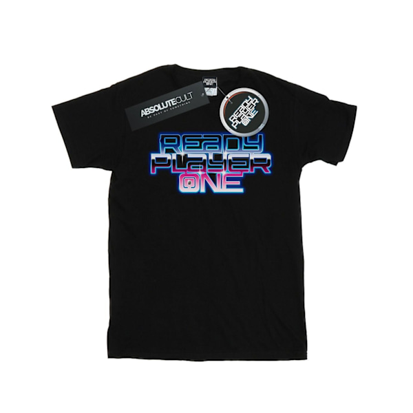Ready Player One T-shirt med logotyp i gradient för män, M, svart Black M