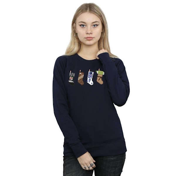 Star Wars Damstrumpor Julstrumpor Sweatshirt M Marinblå Navy Blue M