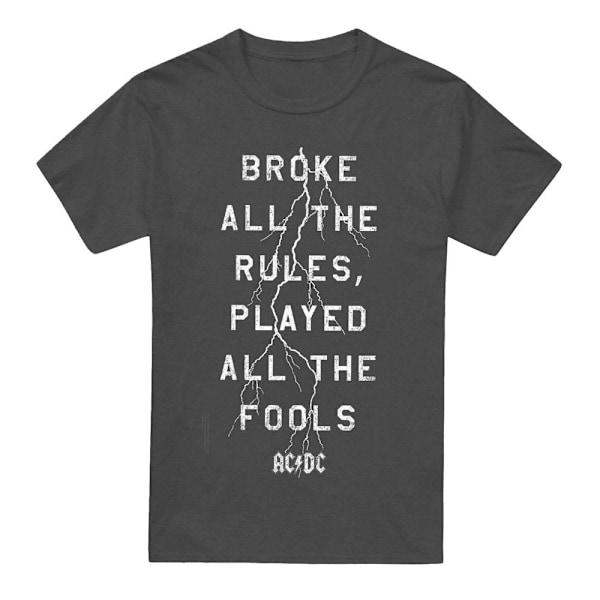 AC/DC Unisex Vuxen Struck T-Shirt L Kolgrå Charcoal L