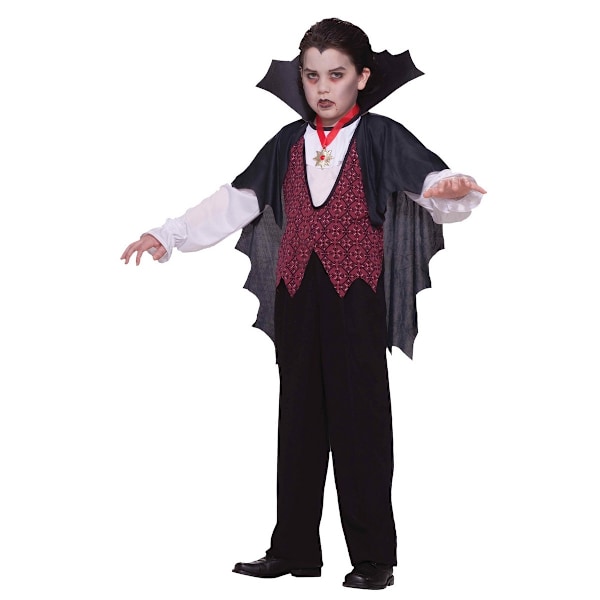 Bristol Novelty Herr Vampyr Kostym 9-10 År Svart/Röd/Vit Black/Red/White 9-10 Years