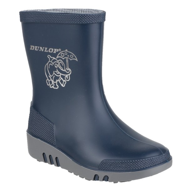 Dunlop Mini Childrens Unisex Elephant Wellington Boots 24 EUR B Blue/Grey 24 EUR